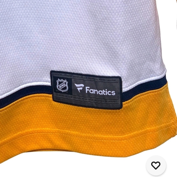 NHL Nashville Predators Authentic Licensed Jersey Fanatics White Gold Size XS - Picture 12 of 14